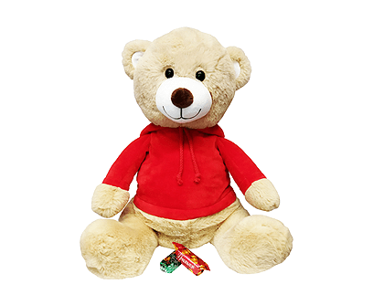 Медвежонок Барни 1000-1500г, текстильная новогодняя упаковка